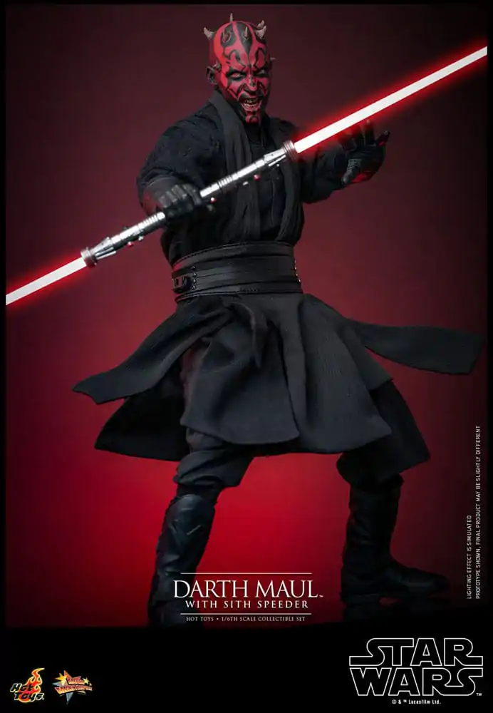 Star Wars Episode I Movie Masterpiece akční figurka 1/6 Darth Maul se Sith Speederem 29 cm fotografii produktu