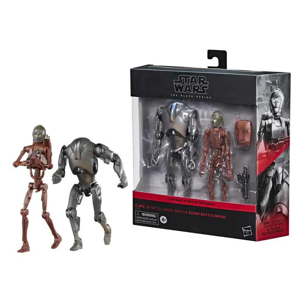 Star Wars Episode II Black Series akční figurka 2-Pack C-3PO (B1 Battle Droid Body) & Super Battle Droid 15 cm fotografii produktu