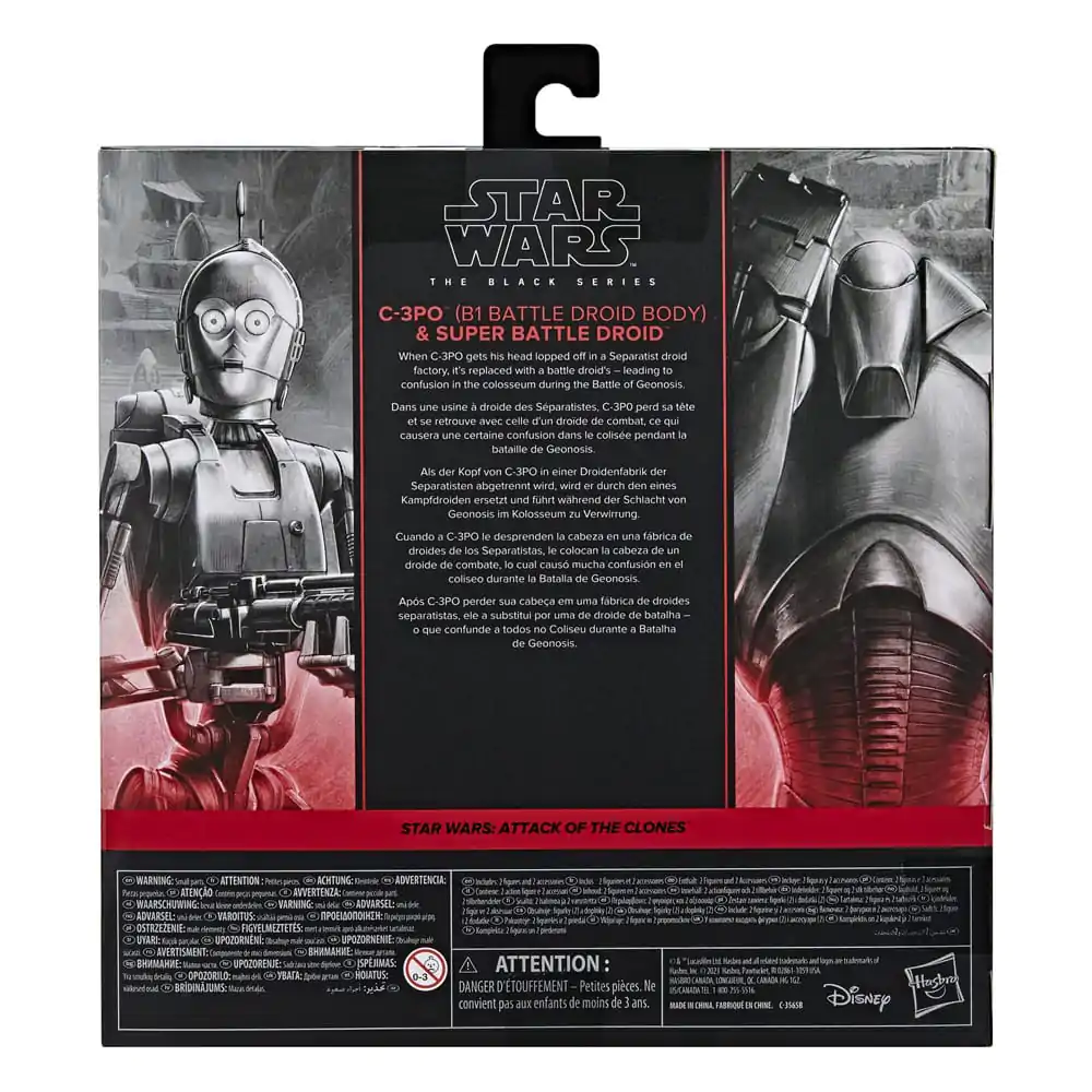 Star Wars Episode II Black Series akční figurka 2-Pack C-3PO (B1 Battle Droid Body) & Super Battle Droid 15 cm fotografii produktu