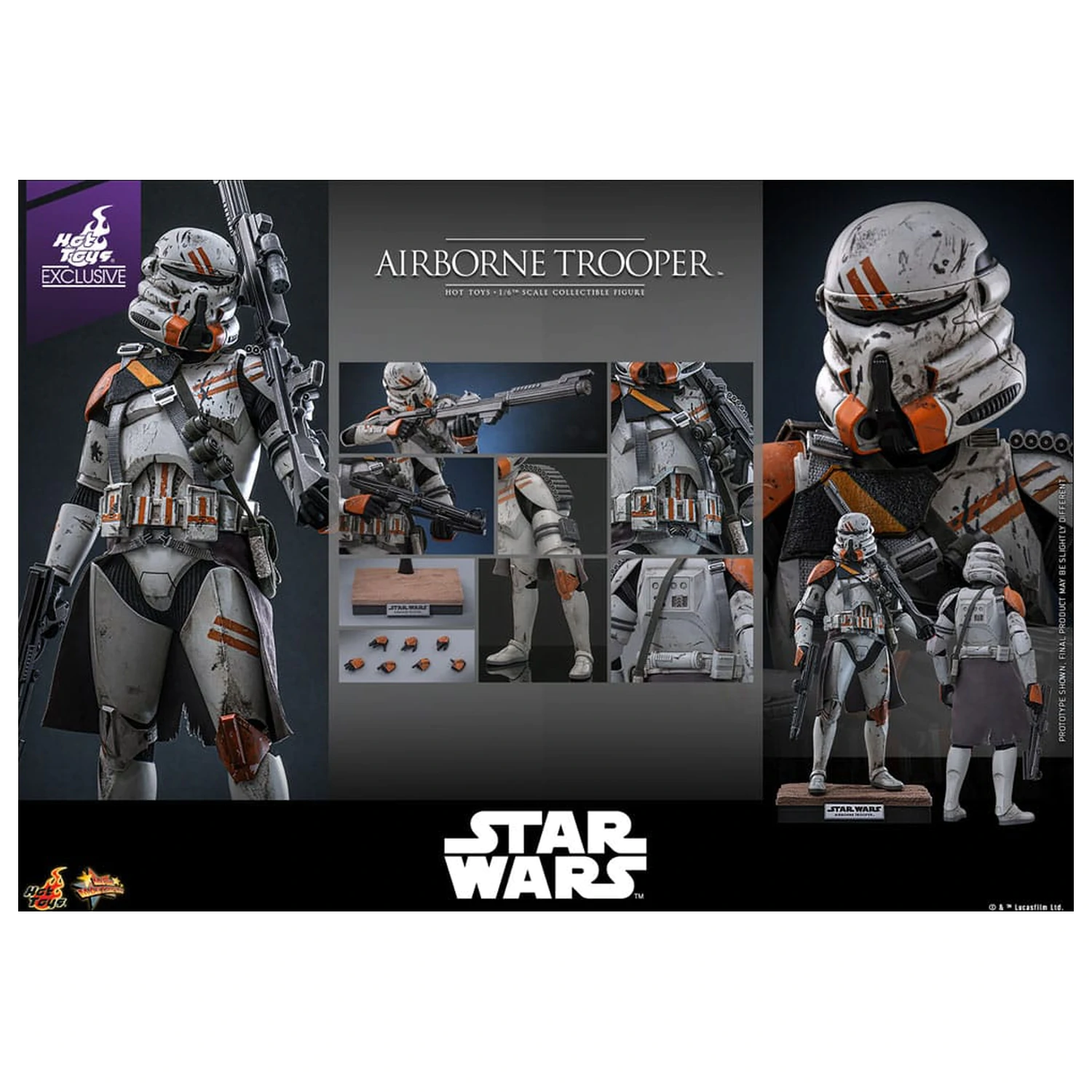 Star Wars: Episode III - Revenge of the Sith Akční figurka 1/6 Airborne Trooper (212th Attack Battalion) 30 cm fotografii produktu