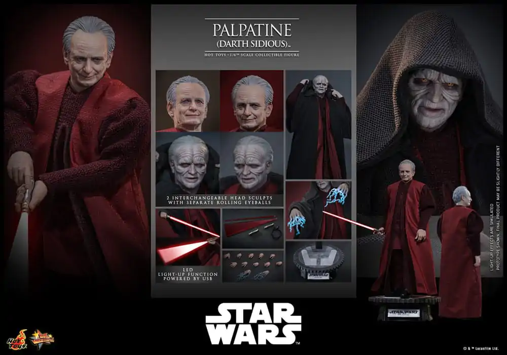Star Wars: Episode III - Revenge of the Sith Akční figurka 1/6 Palpatine (Darth Sidious) 29 cm fotografii produktu