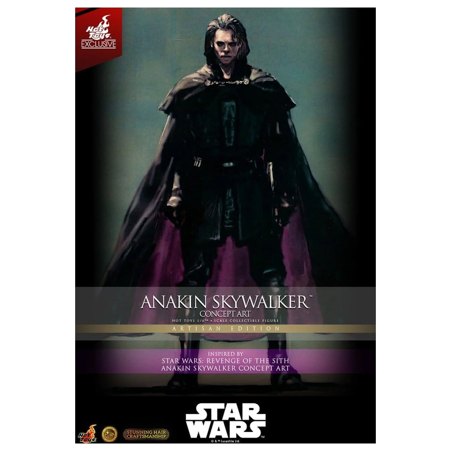 Star Wars Episode III: Revenge Of The Sith Movie Masterpiece akční figurka 1/6 Anakin Skywalker (Concept Art Version) (Artisan Edition) Hot Toys Exclusive 31 cm fotografii produktu