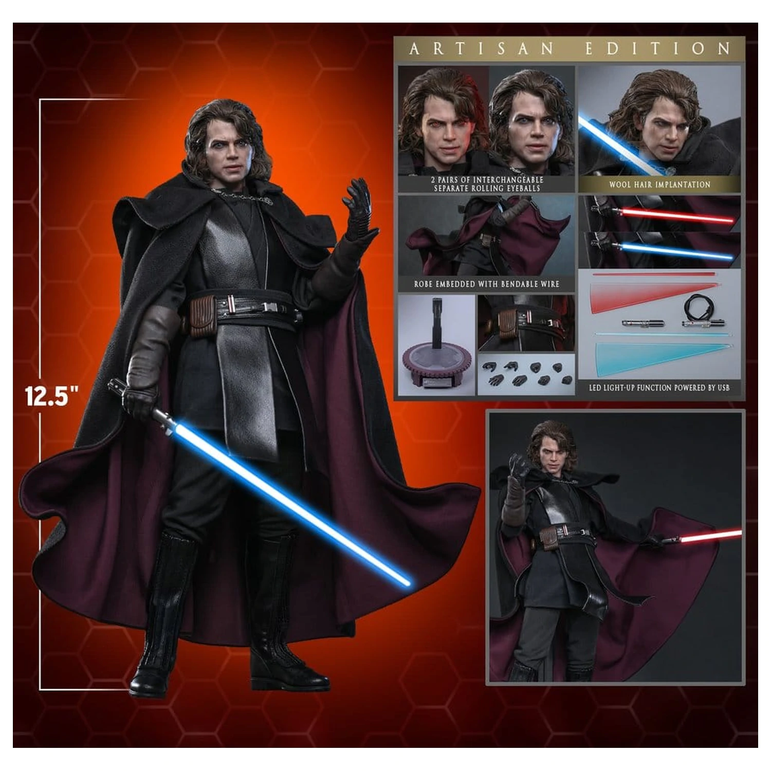 Star Wars Episode III: Revenge Of The Sith Movie Masterpiece akční figurka 1/6 Anakin Skywalker (Concept Art Version) (Artisan Edition) Hot Toys Exclusive 31 cm fotografii produktu