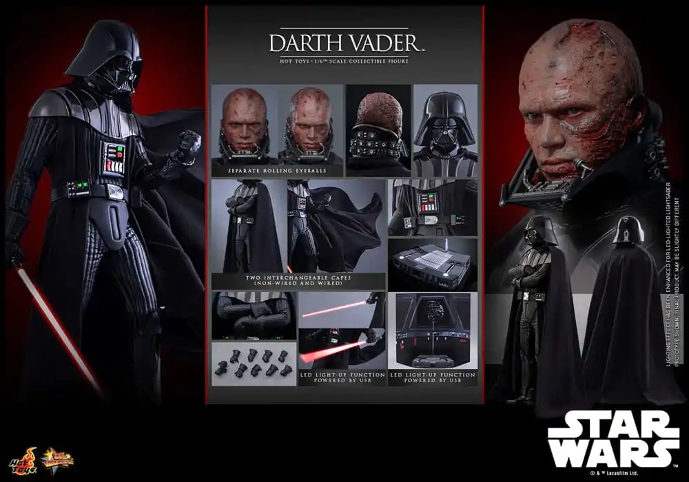 Star Wars: Episode III - Revenge of the Sith Movie Masterpiece akční figurka 1/6 Darth Vader 35 cm fotografii produktu