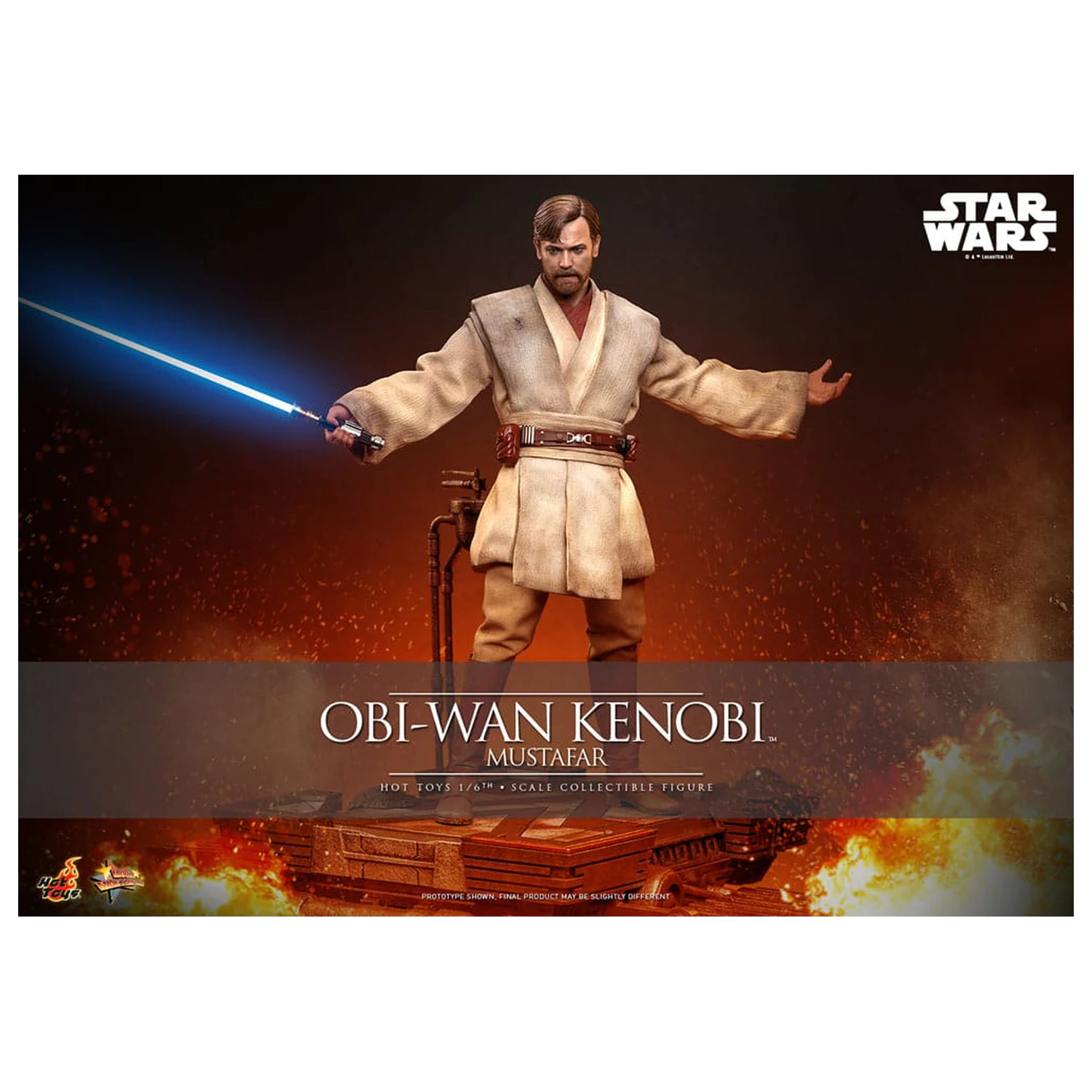 Star Wars: Episode III - Revenge of the Sith Movie Masterpiece akční figurka 1/6 Obi-Wan Kenobi (Mustafar) 31 cm fotografii produktu