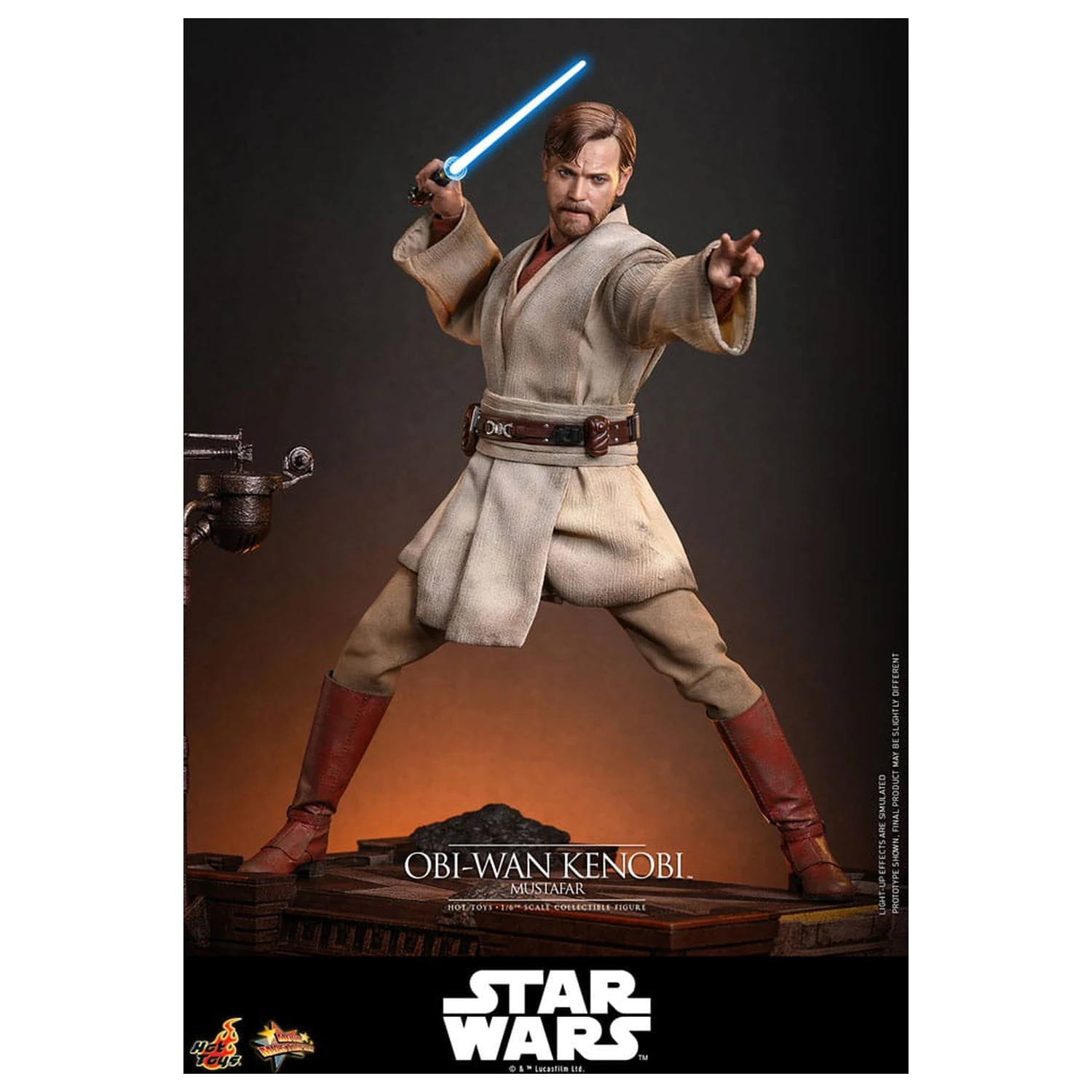 Star Wars: Episode III - Revenge of the Sith Movie Masterpiece akční figurka 1/6 Obi-Wan Kenobi (Mustafar) 31 cm fotografii produktu