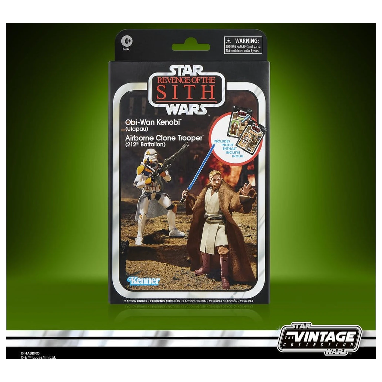 Star Wars Episode III Vintage Collection sada 2 akčních figurek Obi-Wan Kenobi & Airborne Clone Trooper 10 cm fotografii produktu