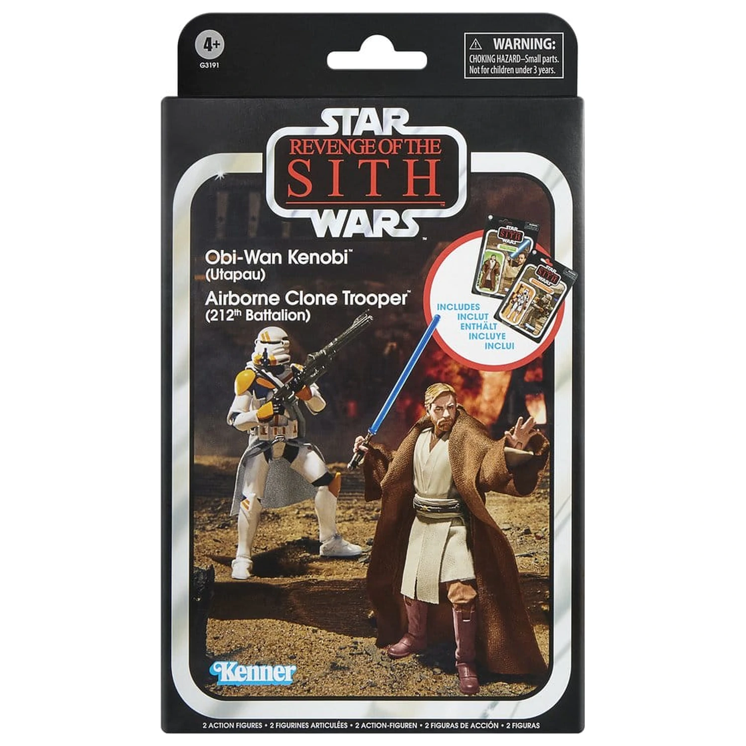 Star Wars Episode III Vintage Collection sada 2 akčních figurek Obi-Wan Kenobi & Airborne Clone Trooper 10 cm fotografii produktu