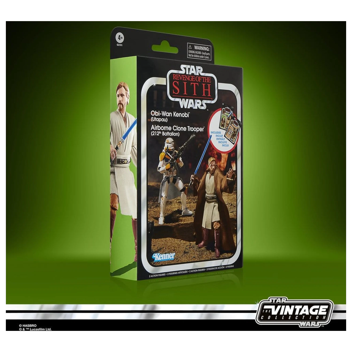 Star Wars Episode III Vintage Collection sada 2 akčních figurek Obi-Wan Kenobi & Airborne Clone Trooper 10 cm fotografii produktu