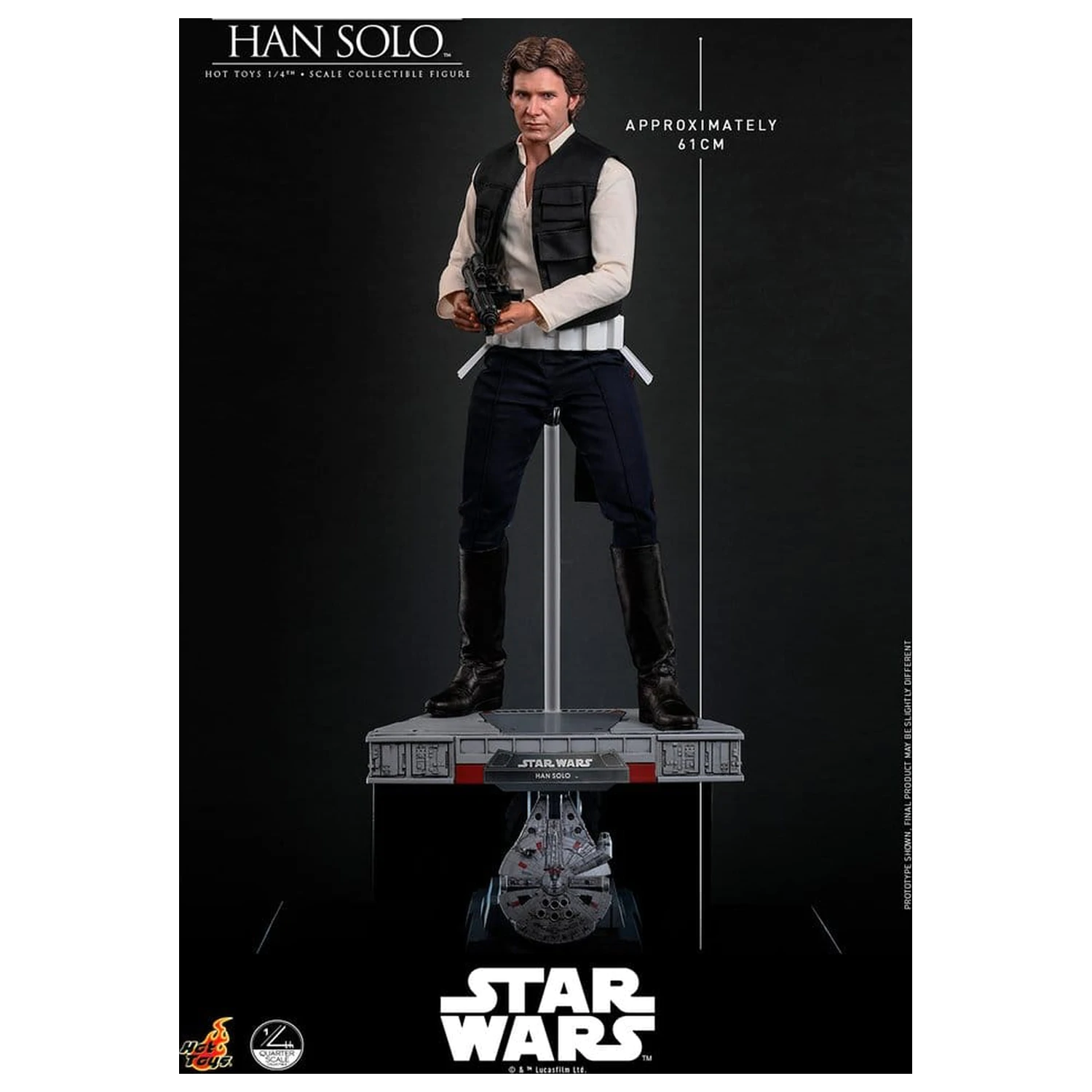 Star Wars Episode IV akční figurka 1/4 Han Solo 46 cm fotografii produktu