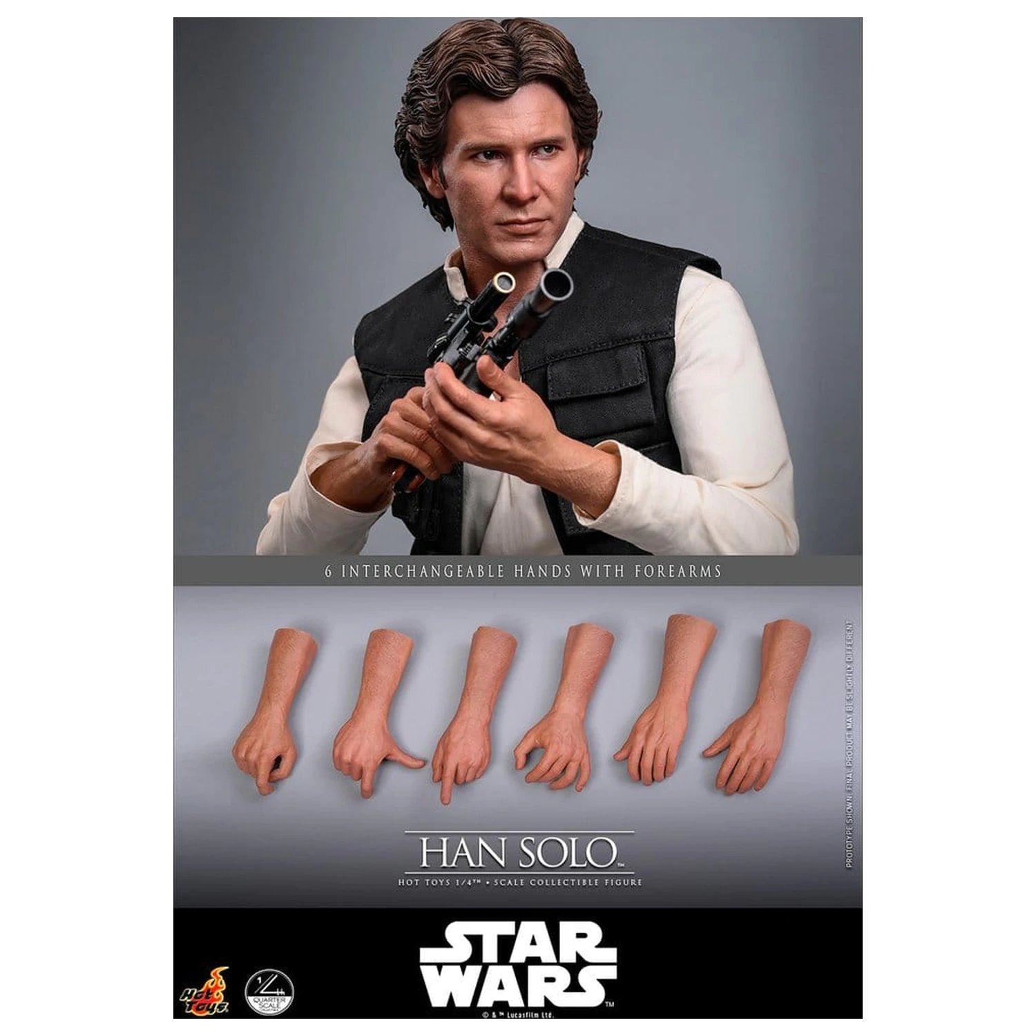 Star Wars Episode IV akční figurka 1/4 Han Solo 46 cm fotografii produktu