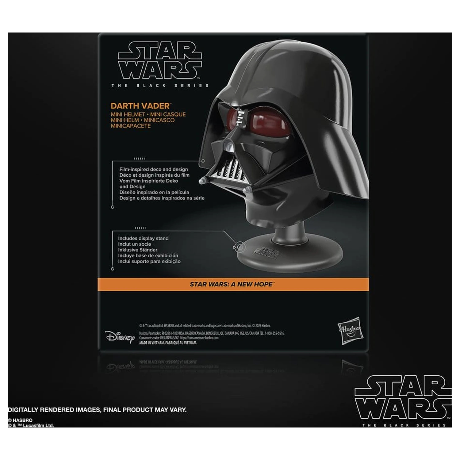Star Wars Episode IV Black Series Mini helma Darth Vader 15 cm fotografii produktu