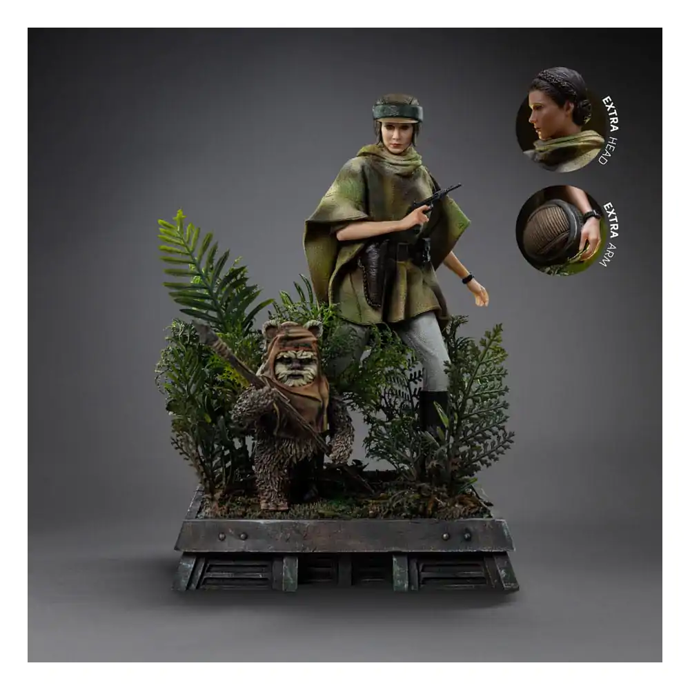 Star Wars Episode VI Umělecká měřítková Socha 1/10 Leia a Wicket 21 cm fotografii produktu