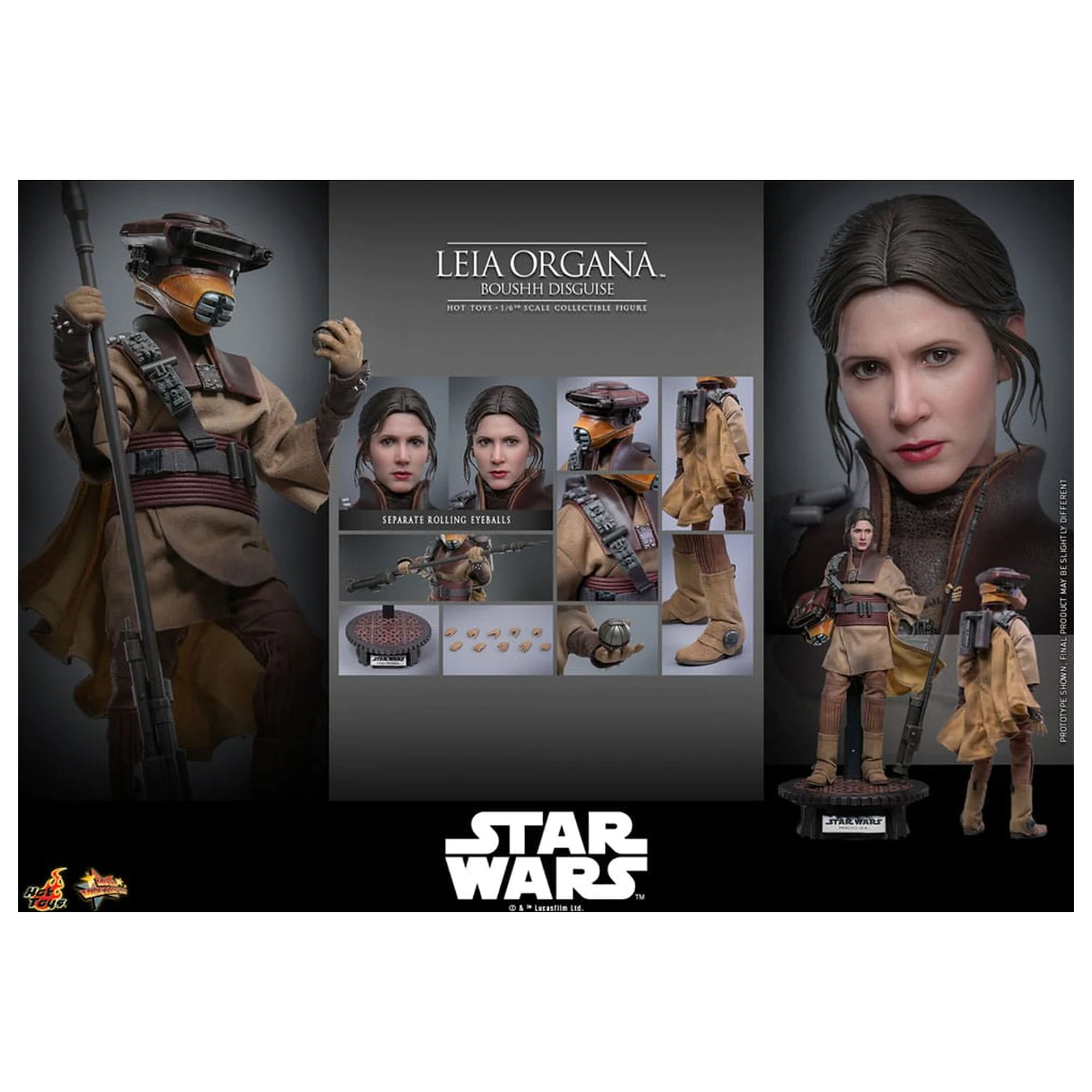 Star Wars Episode VI Movie Masterpiece akční figurka 1/6 Leia Organa (Boushh Disguise) 27 cm fotografii produktu