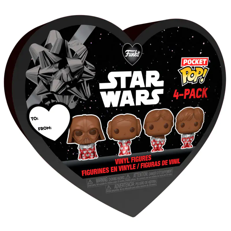 Star Wars Valentines Pocket POP! Vinyl Figurka 4-Pack Choc 4 cm fotografii produktu