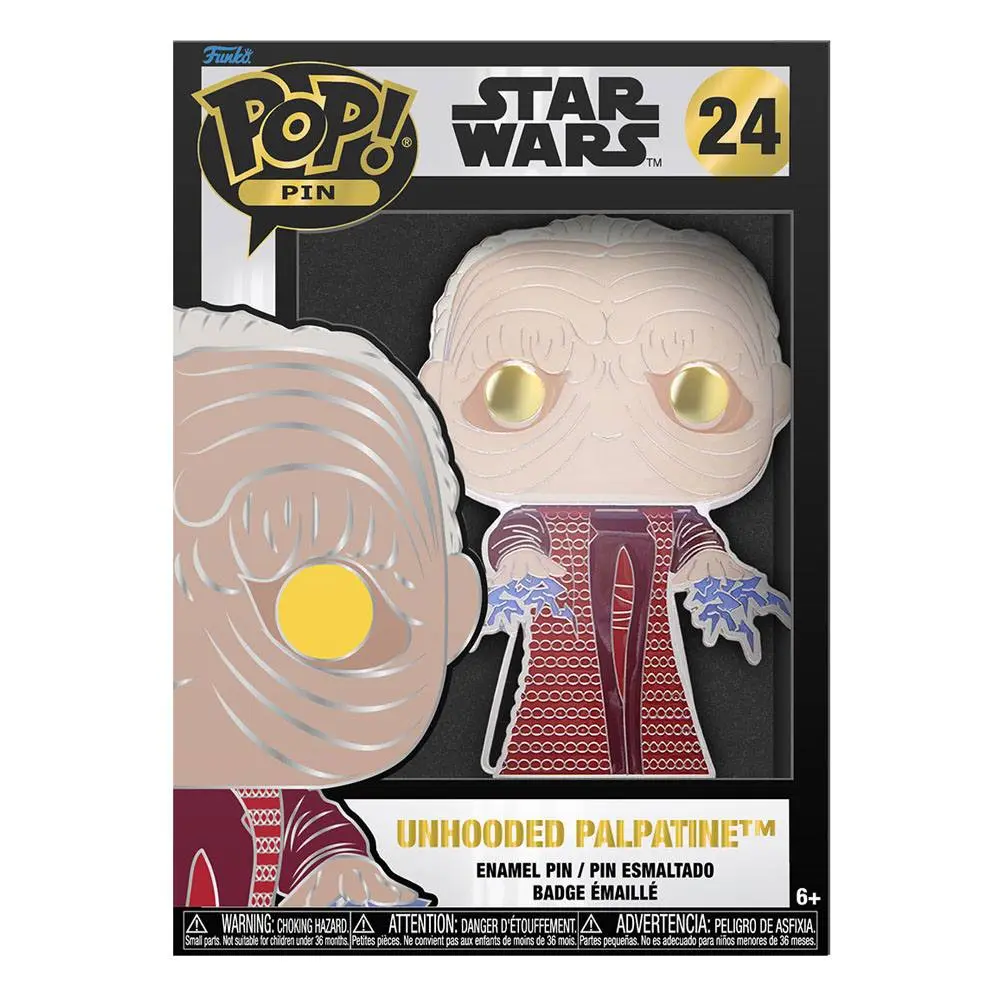 Star Wars POP! Smaltovaný odznáček Unhooded Palpatine 10 cm fotografii produktu