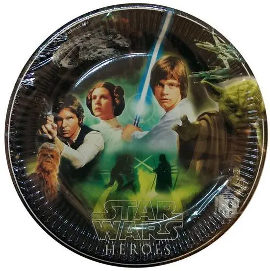 Star Wars Heroes Papírový talíř 8 ks 23 cm fotografii produktu