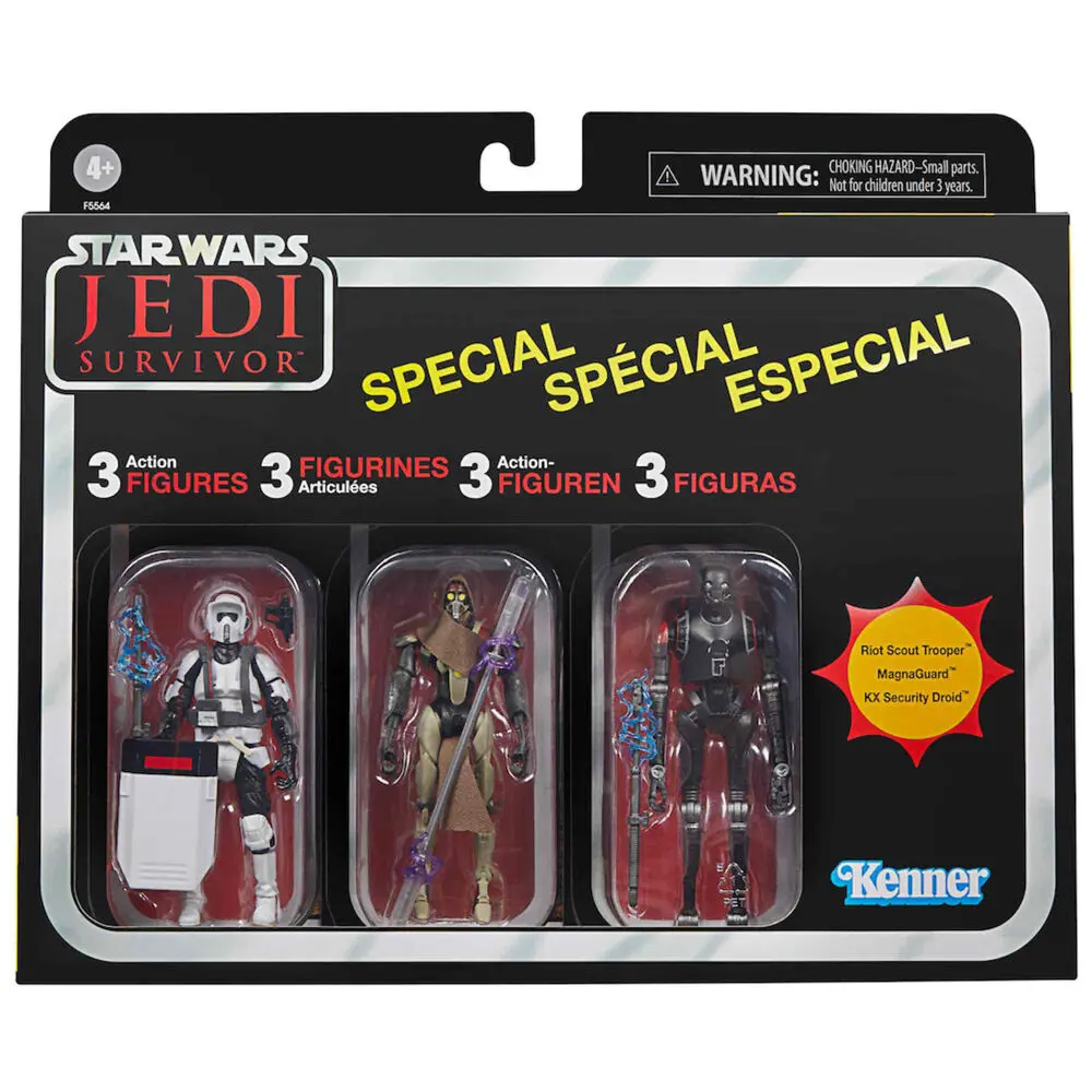 Star Wars Jedi: Survivor Vintage Collection Gaming Greats akční figurky 3-pack 2022 Speciál 10 cm fotografii produktu