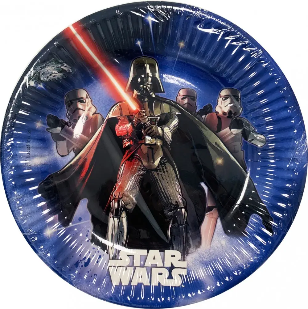 Star Wars Lightsaber Papírové talíře 8 kusů 19,5 cm fotografii produktu