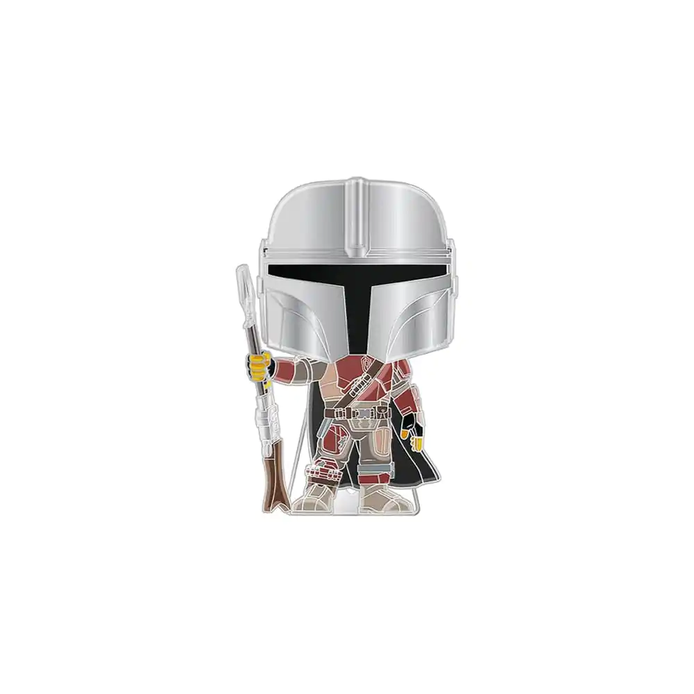 Star Wars Loungefly POP! Smaltovaná Připínací Placka Mando 10 cm fotografii produktu