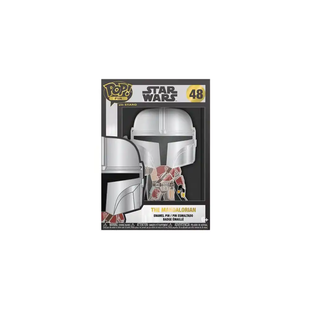 Star Wars Loungefly POP! Smaltovaná Připínací Placka Mando 10 cm fotografii produktu