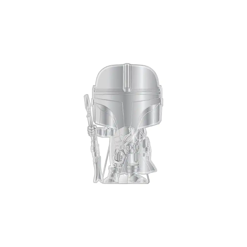 Star Wars Loungefly POP! Smaltovaná Připínací Placka Mando 10 cm fotografii produktu