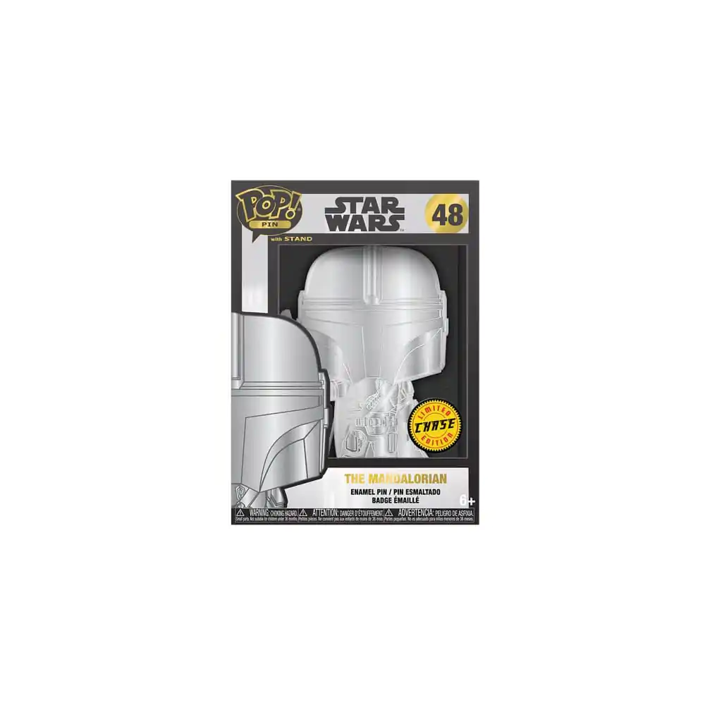 Star Wars Loungefly POP! Smaltovaná Připínací Placka Mando 10 cm fotografii produktu