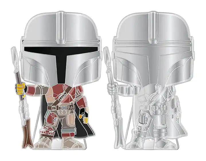 Star Wars Loungefly POP! Smaltovaná Připínací Placka Mando 10 cm fotografii produktu