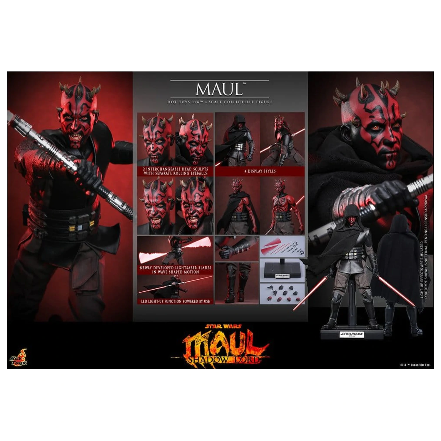 Star Wars: Maul - Shadow Lord Television Masterpiece akční figurka 1/6 Maul 29 cm fotografii produktu