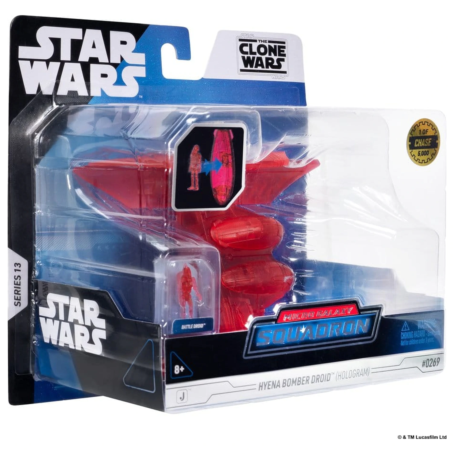 Star Wars střední vozidlo a sortiment figurek Hyena Vulture Bomber (Red Hologram) a Battle Droid (Chase) fotografii produktu