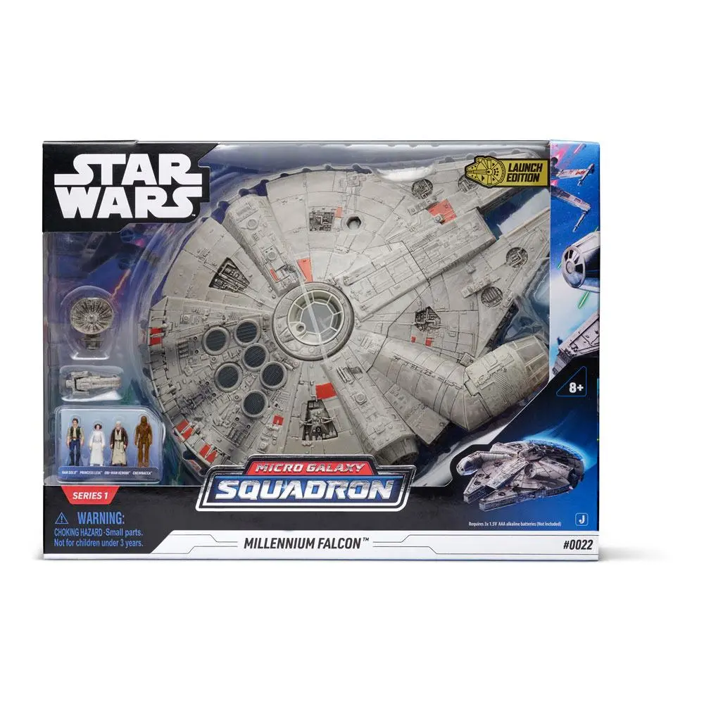 Star Wars Micro Galaxy Squadron Feature Vehicle s figurkami Millennium Falcon 22 cm fotografii produktu