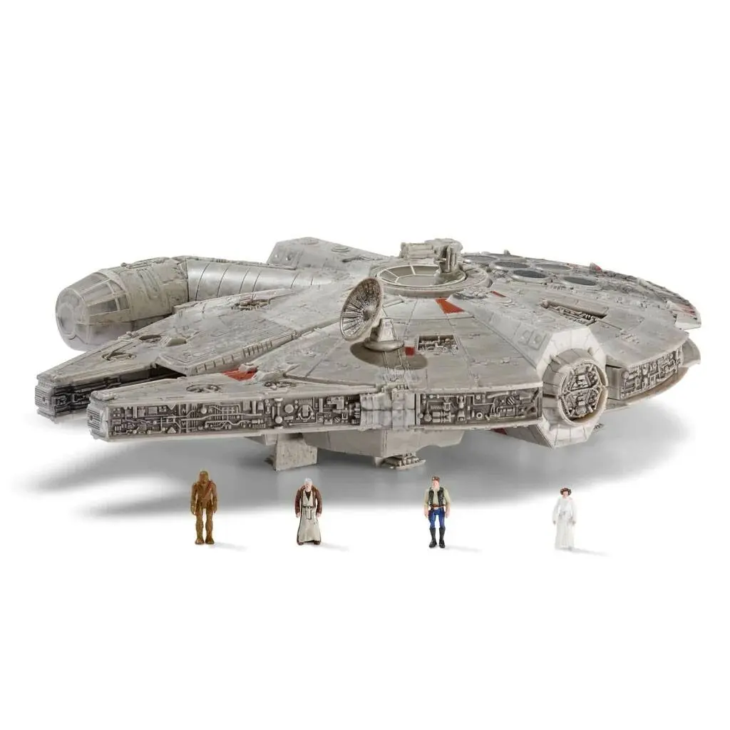 Star Wars Micro Galaxy Squadron Feature Vehicle s figurkami Millennium Falcon 22 cm fotografii produktu