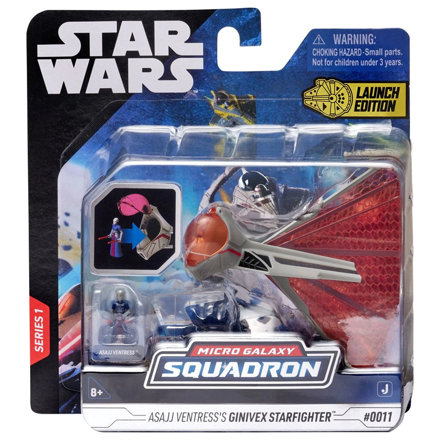 Star Wars Micro Galaxy Squadron vozidlo s figurkou Ginivex-Class Starfighter 7,5 cm fotografii produktu