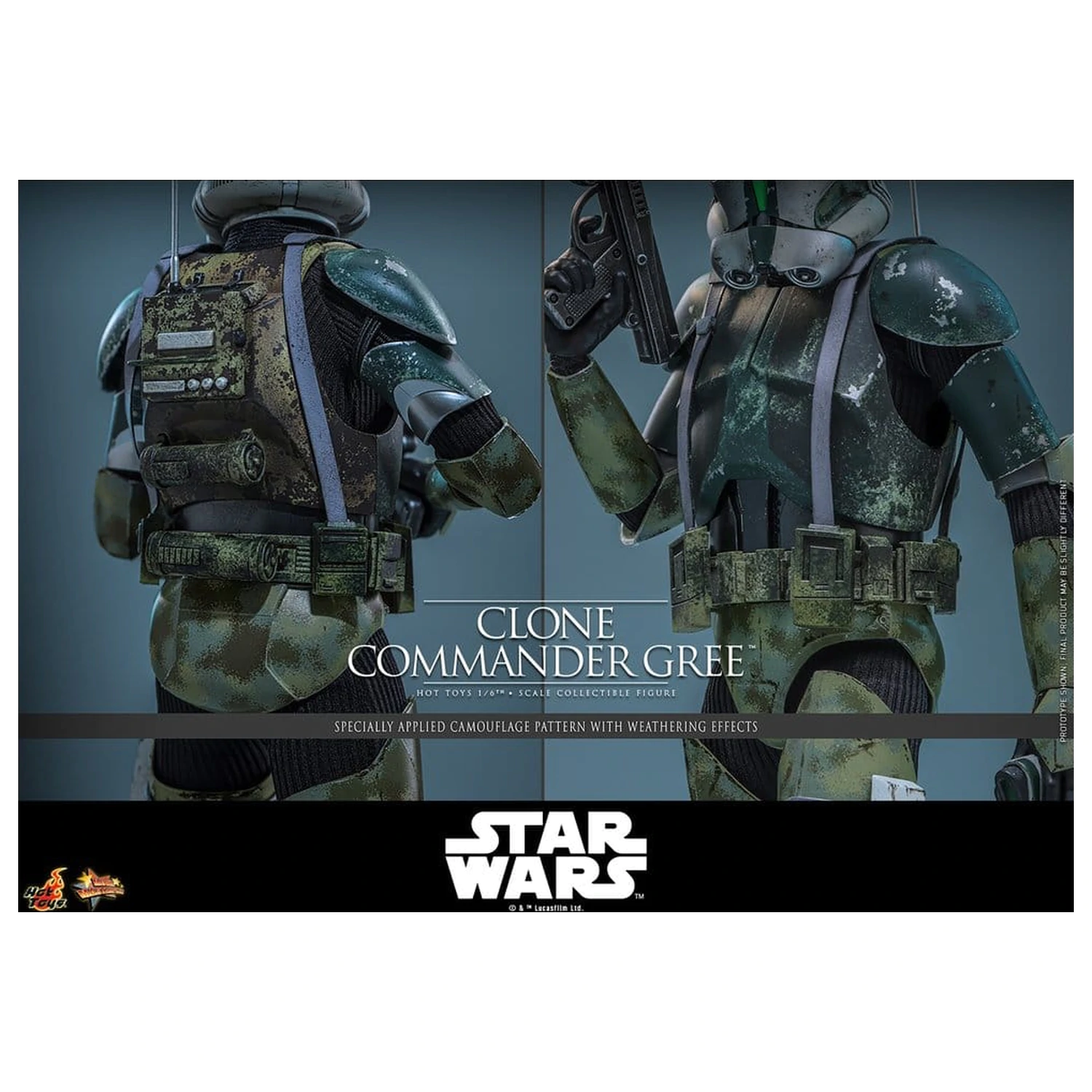 Star Wars Movie Masterpiece Akční figurka 1/6 Clone Commander Gree 30 cm fotografii produktu