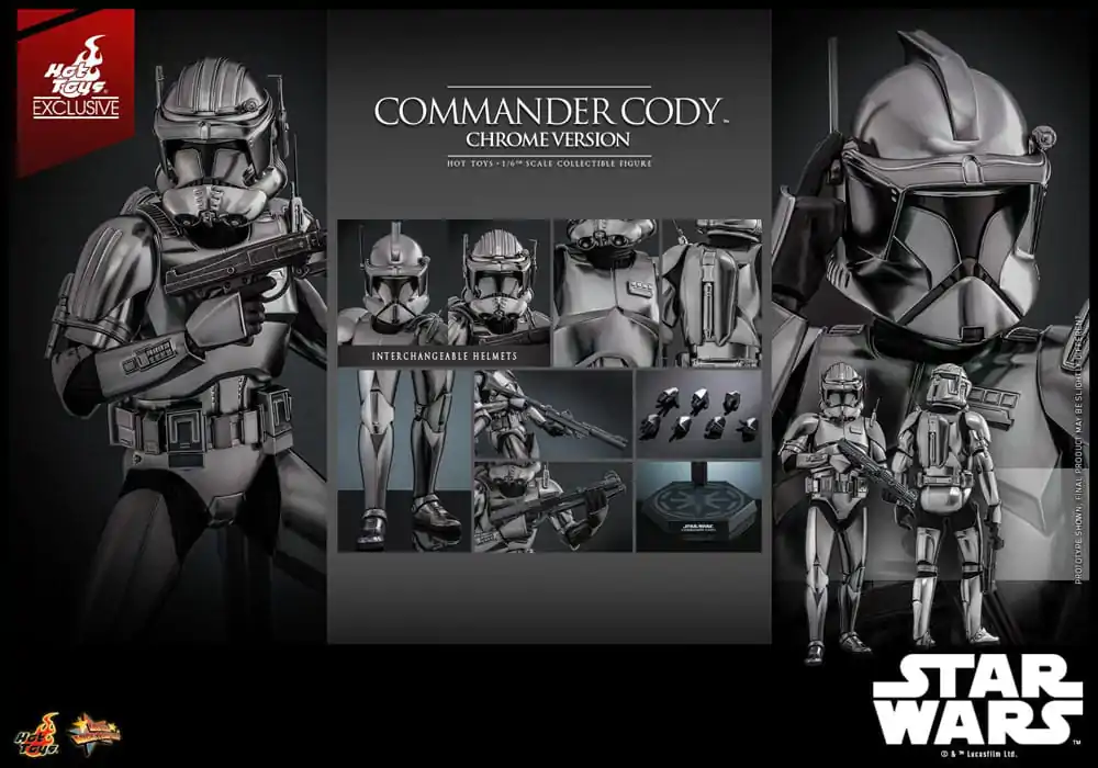 Star Wars Movie Masterpiece Akční figurka 1/6 Commander Cody (Chrome Version) Hot Toys Exclusive 30 cm fotografii produktu