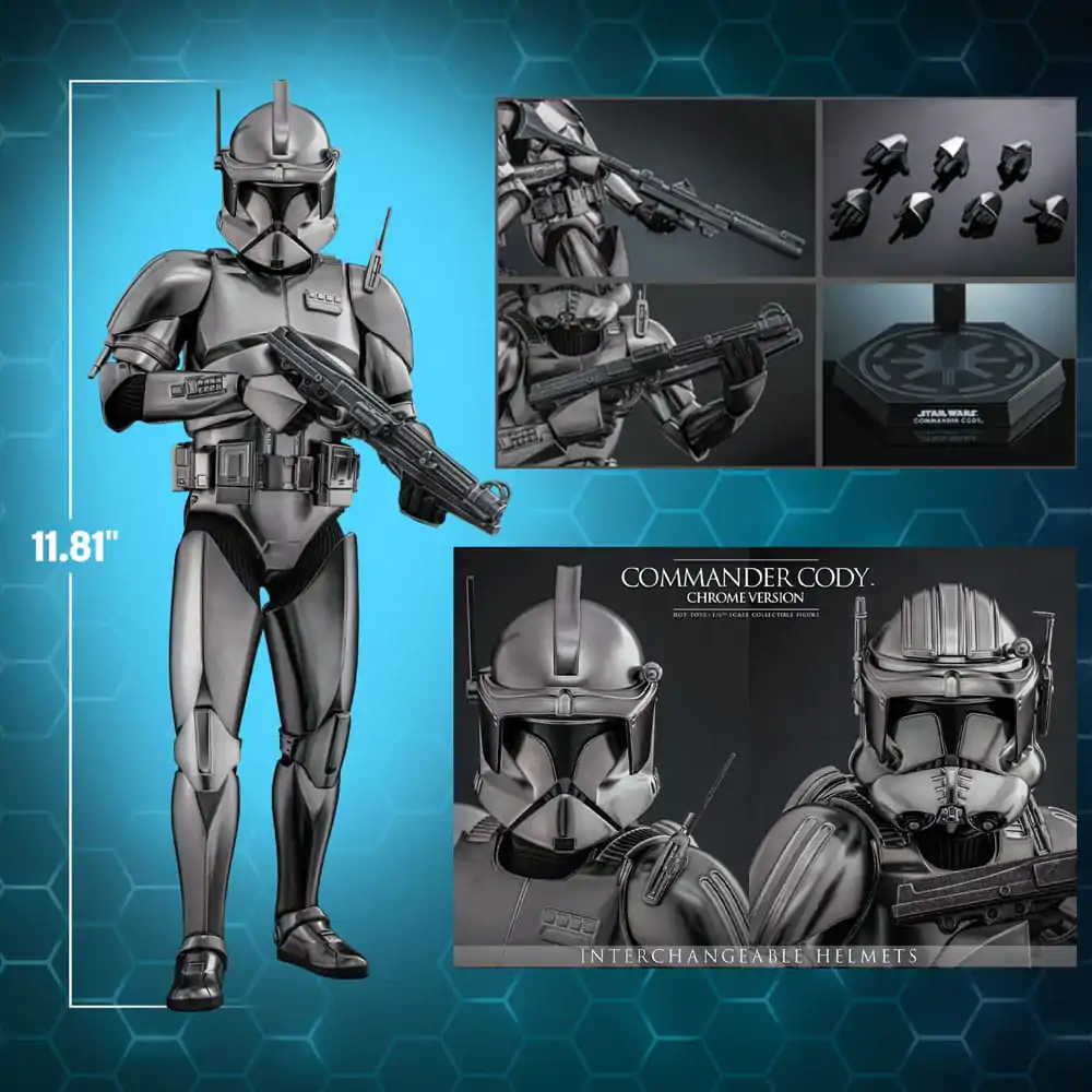 Star Wars Movie Masterpiece Akční figurka 1/6 Commander Cody (Chrome Version) Hot Toys Exclusive 30 cm fotografii produktu