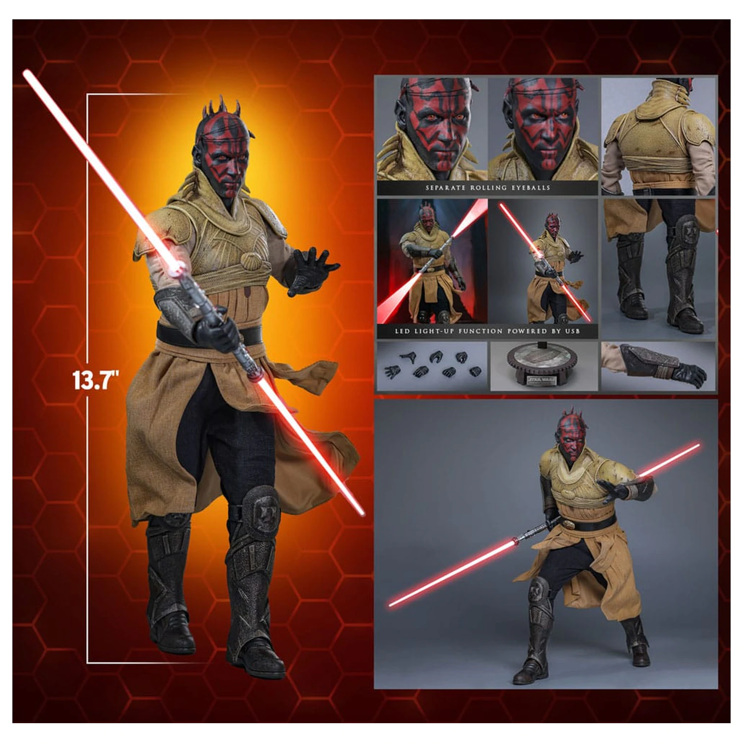 Star Wars Movie Masterpiece Akční figurka 1/6 Darth Maul (Concept Art) Hot Toys Exclusive 35 cm fotografii produktu