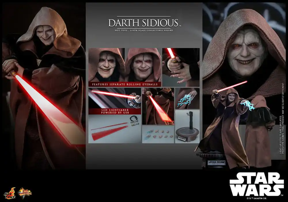 Star Wars Movie Masterpiece Akční figurka 1/6 Darth Sidious 29 cm fotografii produktu