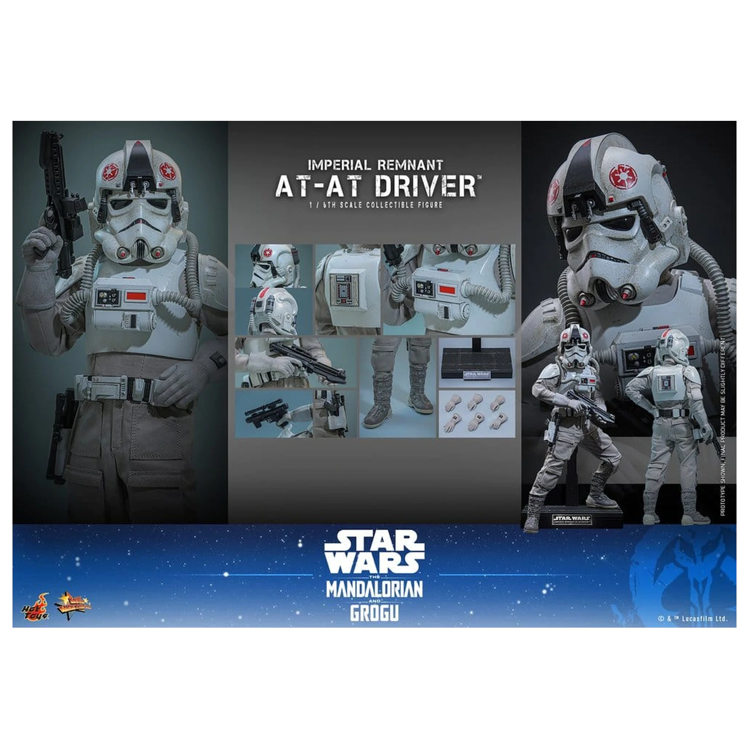 Star Wars Movie Masterpiece Akční figurka 1/6 Imperial Remnant AT-AT Driver 30 cm fotografii produktu