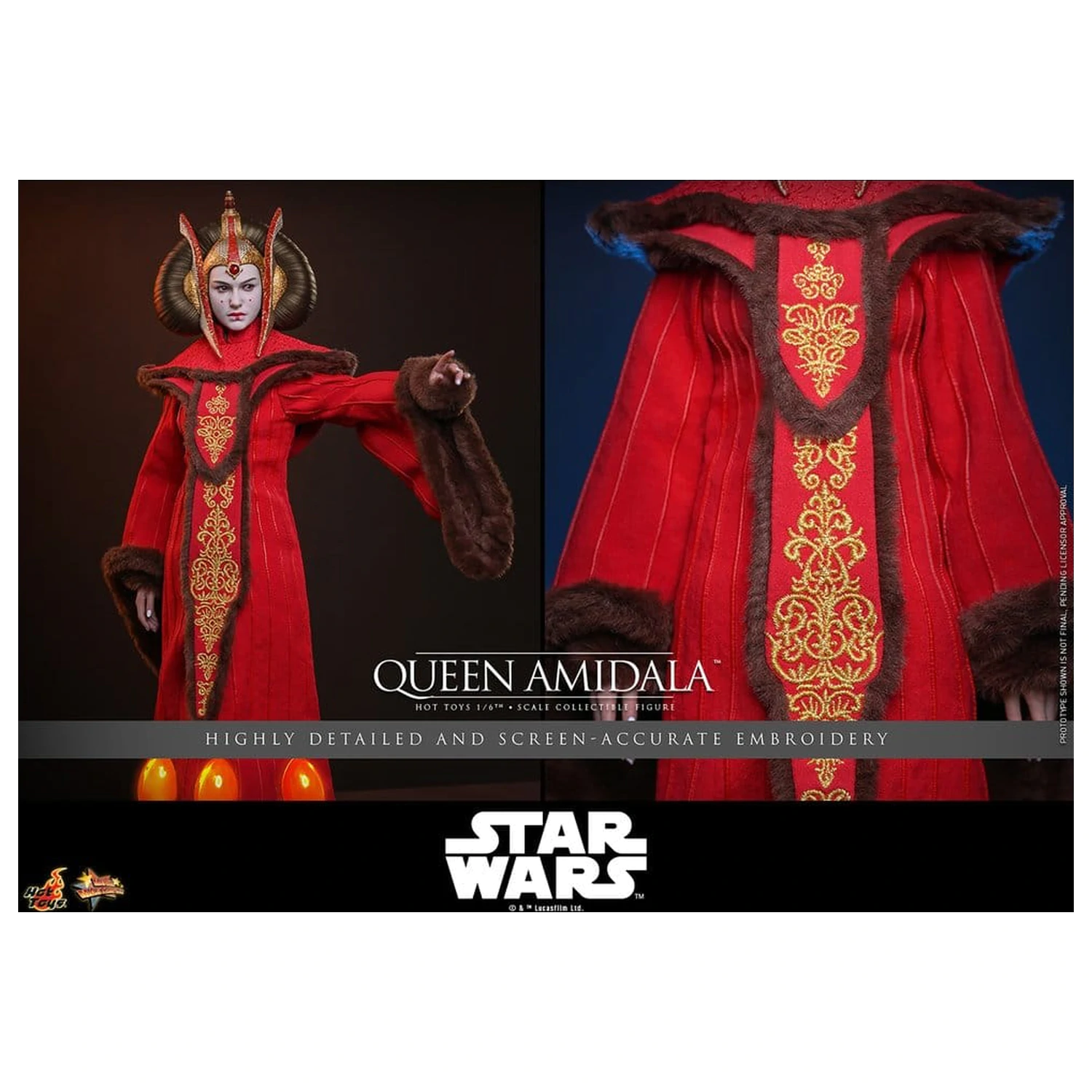 Star Wars Movie Masterpiece Akční figurka 1/6 Queen Amidala 28 cm fotografii produktu