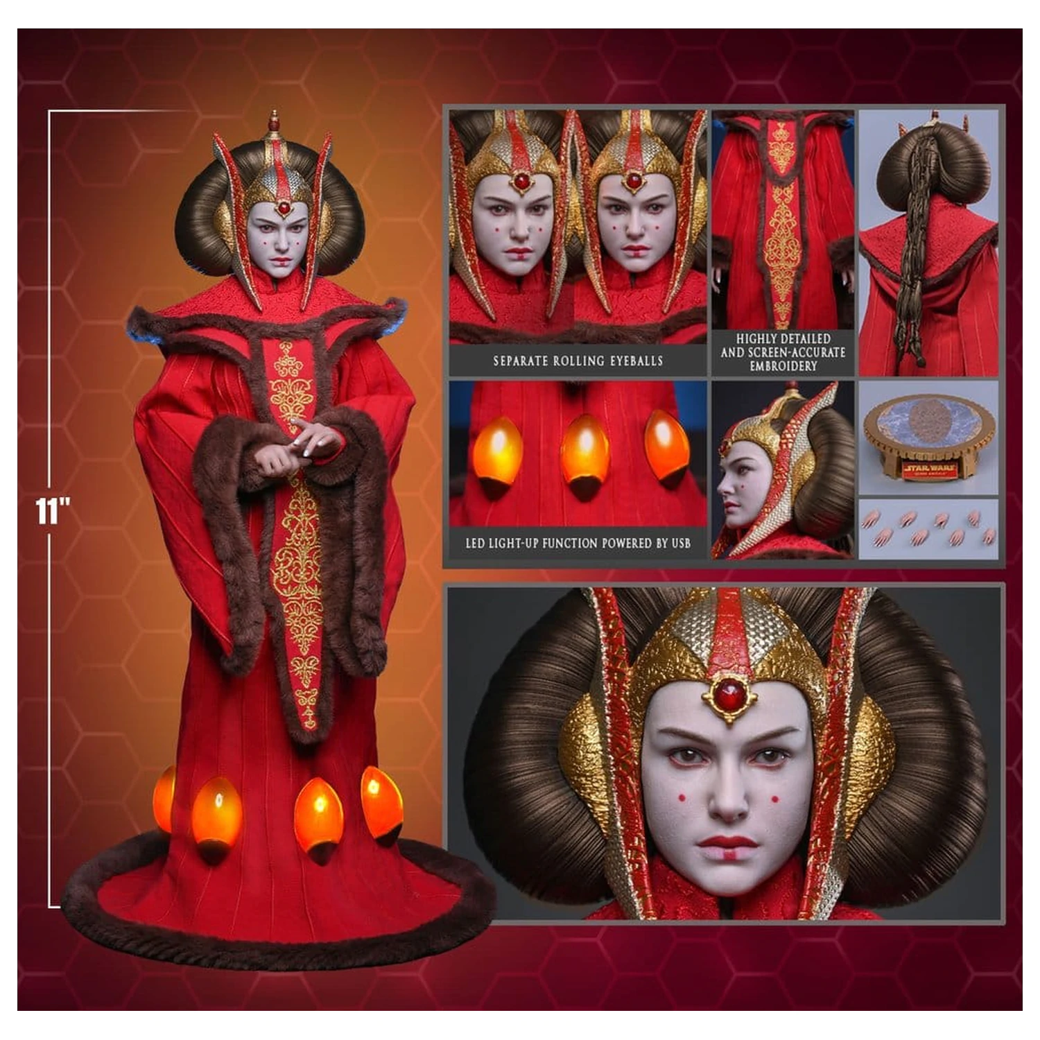Star Wars Movie Masterpiece Akční figurka 1/6 Queen Amidala 28 cm fotografii produktu