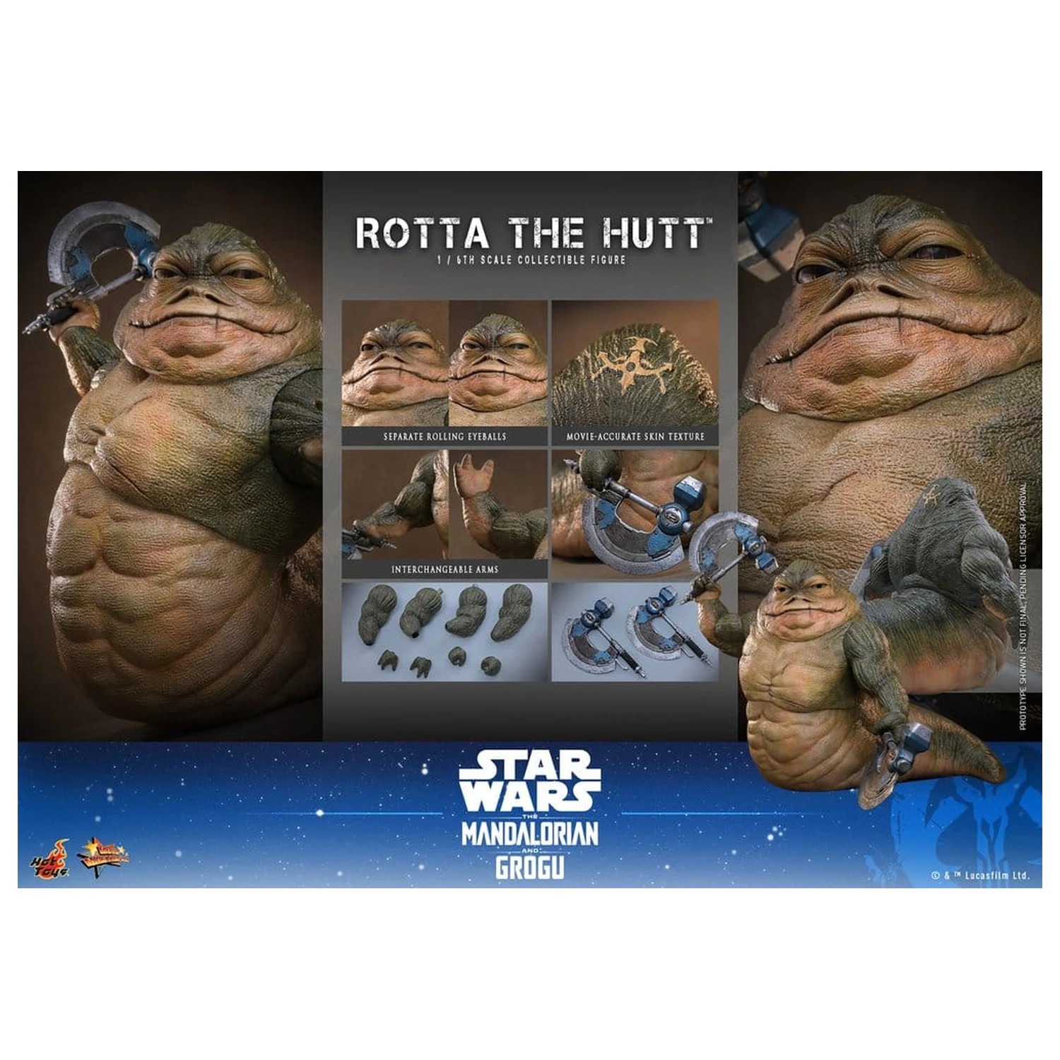 Star Wars Movie Masterpiece Akční figurka 1/6 Rotta The Hutt 32 cm fotografii produktu