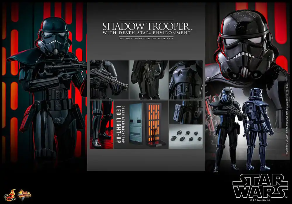 Star Wars filmové mistrovské akční figurka 1/6 Shadow Trooper s prostředím Hvězdy smrti 30 cm fotografii produktu