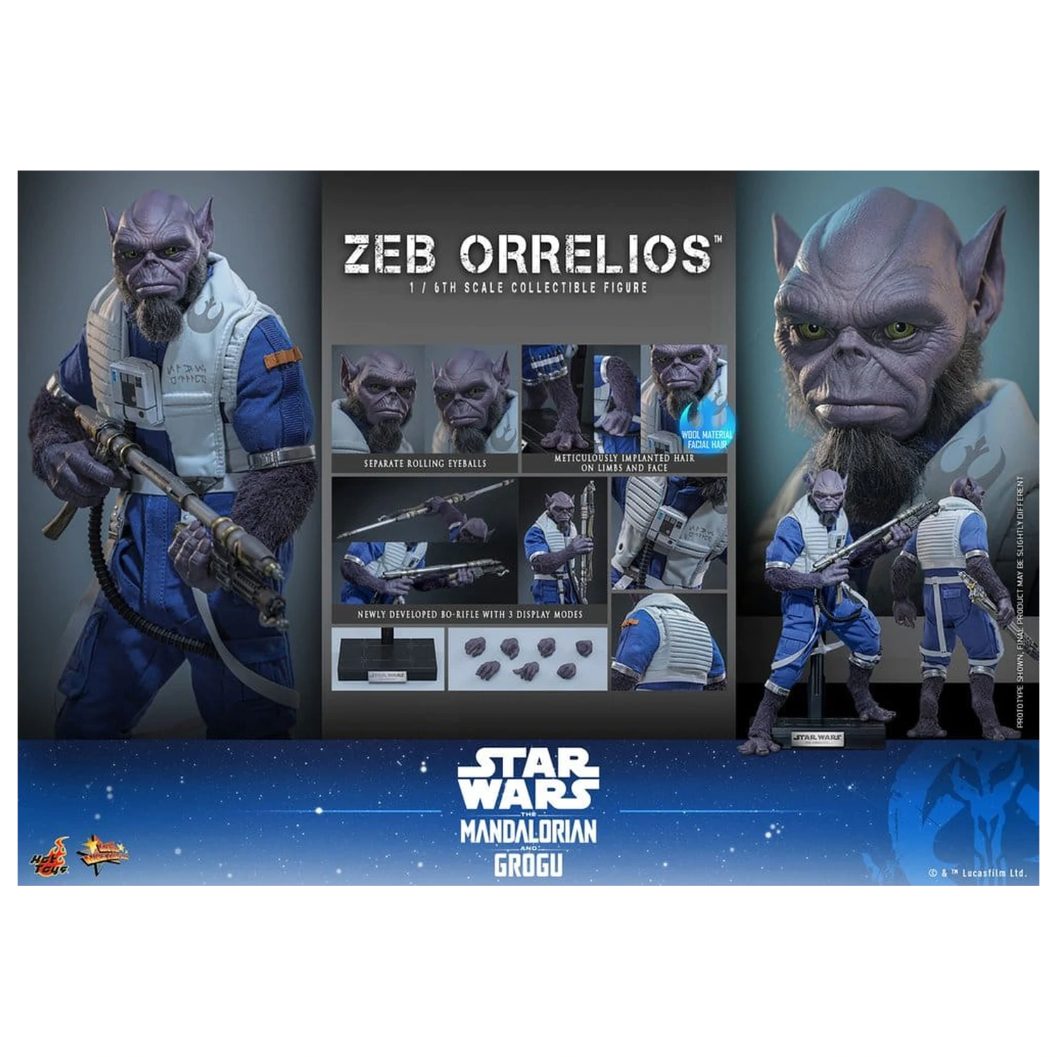 Star Wars Movie Masterpiece Akční figurka 1/6 Zeb Orrelios 33 cm fotografii produktu