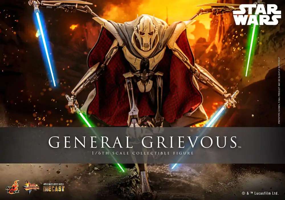 Star Wars Movie Masterpiece Diecast Akční figurka 1/6 General Grievous 42 cm fotografii produktu