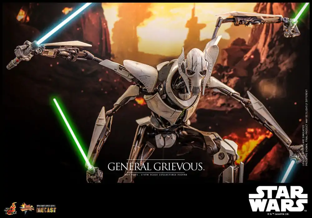 Star Wars Movie Masterpiece Diecast Akční figurka 1/6 General Grievous 42 cm fotografii produktu