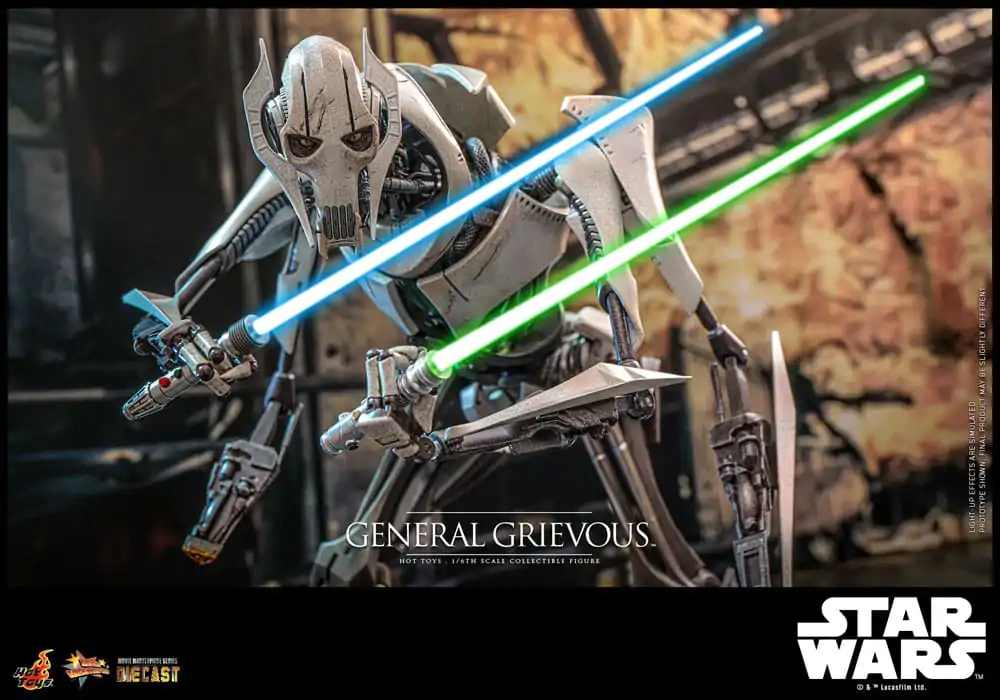 Star Wars Movie Masterpiece Diecast Akční figurka 1/6 General Grievous 42 cm fotografii produktu