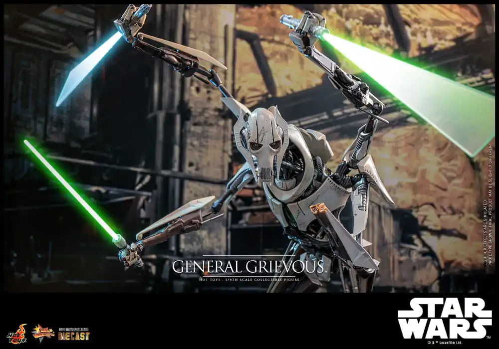 Star Wars Movie Masterpiece Diecast Akční figurka 1/6 General Grievous 42 cm fotografii produktu