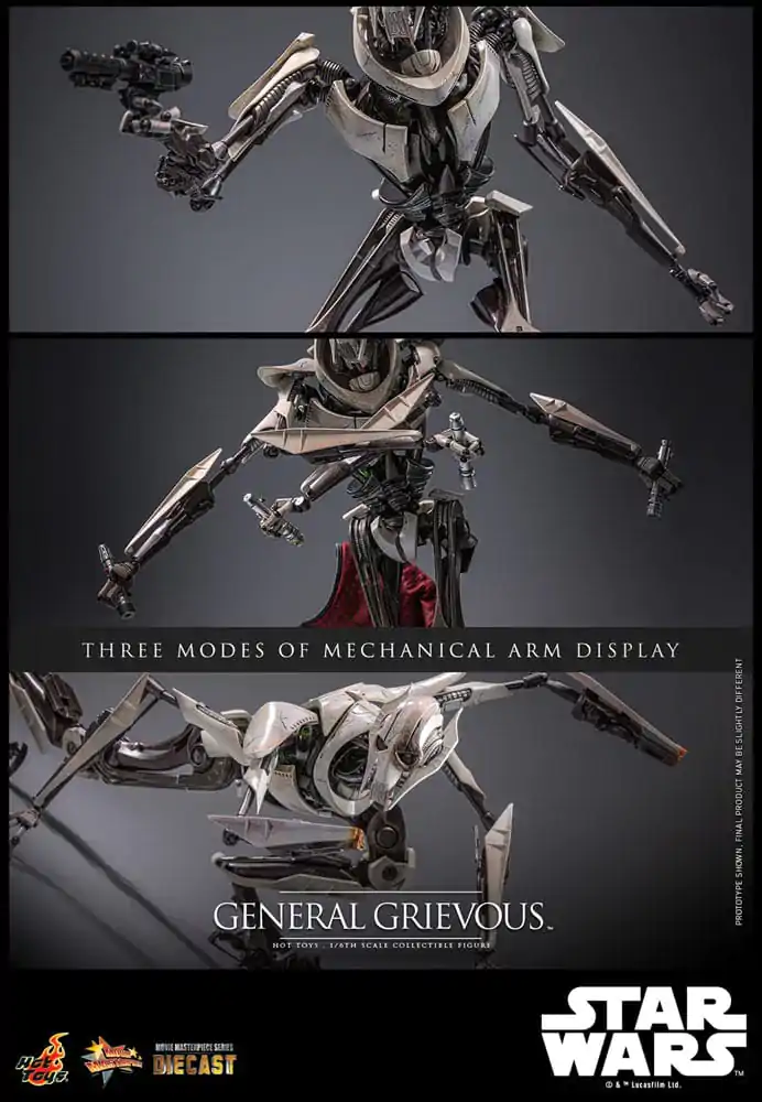 Star Wars Movie Masterpiece Diecast Akční figurka 1/6 General Grievous 42 cm fotografii produktu