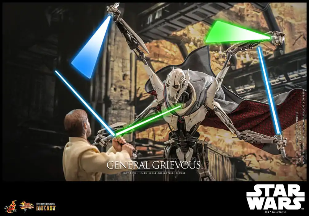 Star Wars Movie Masterpiece Diecast Akční figurka 1/6 General Grievous 42 cm fotografii produktu